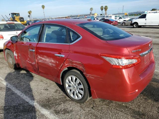 3N1AB7AP8DL621291 - 2013 NISSAN SENTRA S RED photo 2