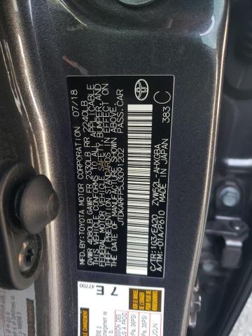 JTDKARFP5J3091202 - 2018 TOYOTA PRIUS PRIM 灰色 照片 12