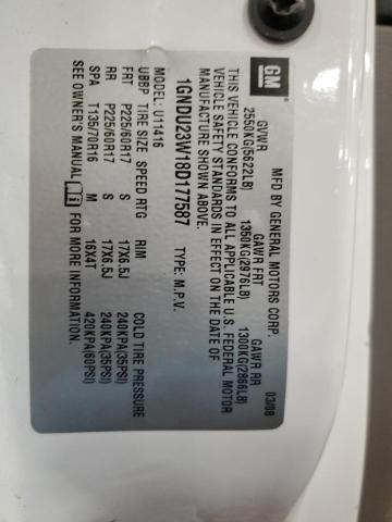 1GNDU23W18D177587 - 2008 CHEVROLET UPLANDER LS WHITE photo 13