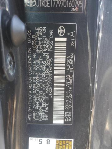 JTKDE177970160795 - 2007 TOYOTA SCION TC 黑色 照片 12
