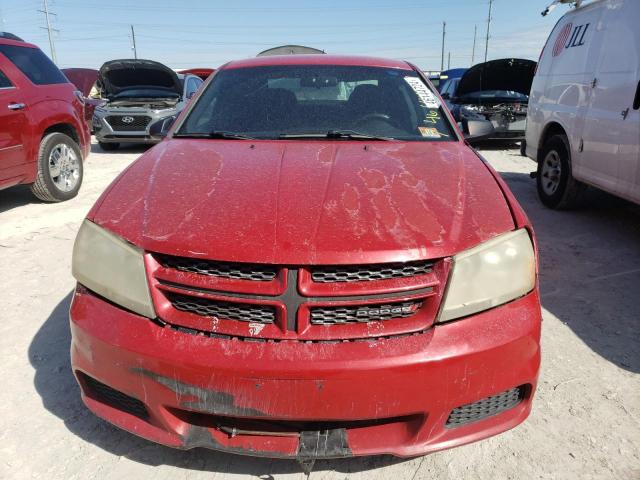 1C3CDZAB3DN537190 - 2013 DODGE AVENGER SE RED photo 5