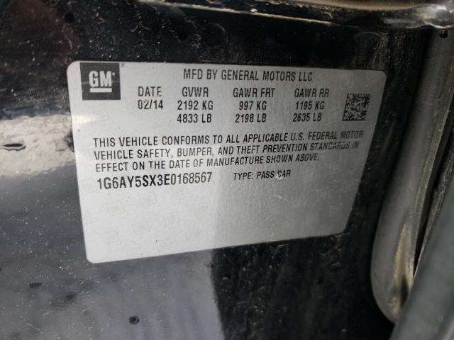 1G6AY5SX3E0168567 - 2014 CADILLAC CTS PERFORMANCE COLLECTION BLACK photo 12