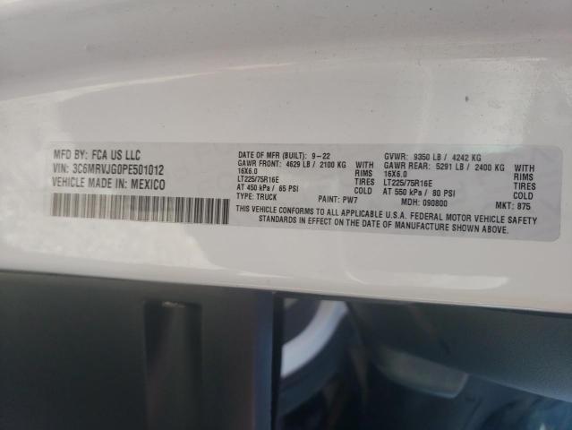 3C6MRVJG0PE501012 - 2023 RAM PROMASTER 3500 HIGH თეთრი ფოტო 14