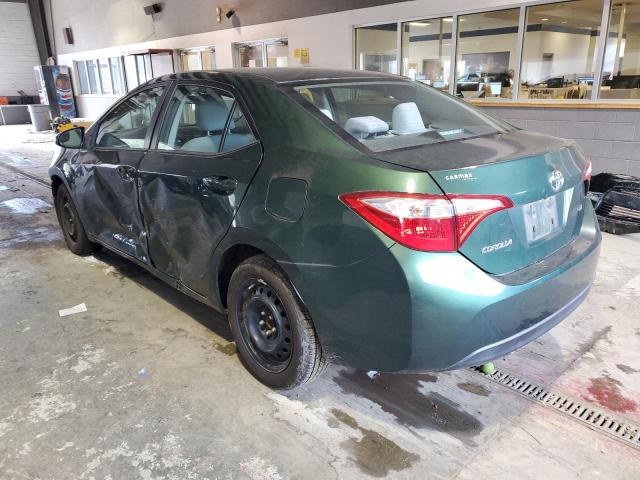 2T1BURHE6EC016752 - 2014 TOYOTA COROLLA L GREEN photo 2