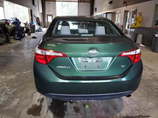 2T1BURHE6EC016752 - 2014 TOYOTA COROLLA L GREEN photo 6