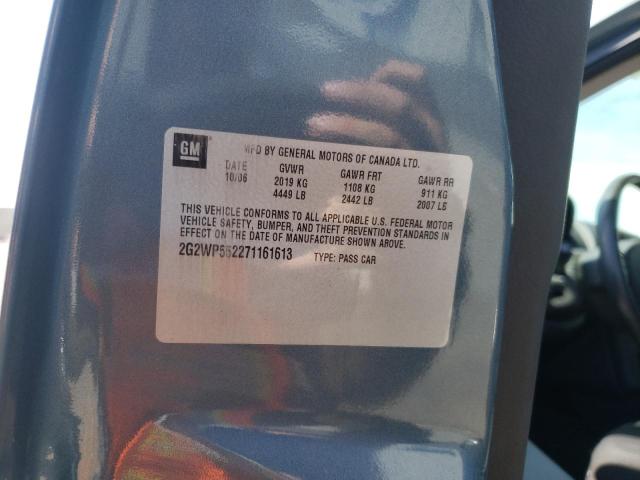 2G2WP552271161613 - 2007 PONTIAC GRAND PRIX 蓝色 照片 13