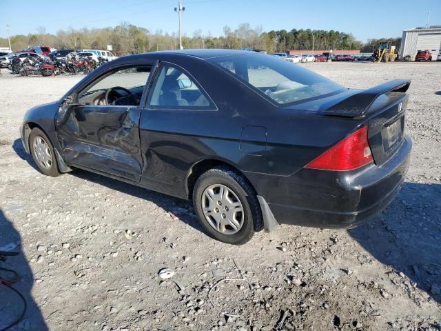 1HGEM22512L034756 - 2002 HONDA CIVIC LX BLACK photo 2