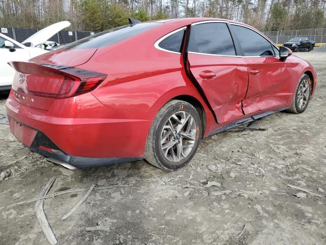 5NPEL4JA6MH101368 - 2021 HYUNDAI SONATA SEL RED photo 3