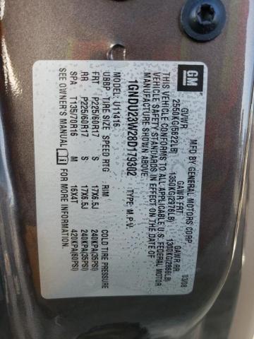 1GNDU23W28D179302 - 2008 CHEVROLET UPLANDER LS BROWN photo 13