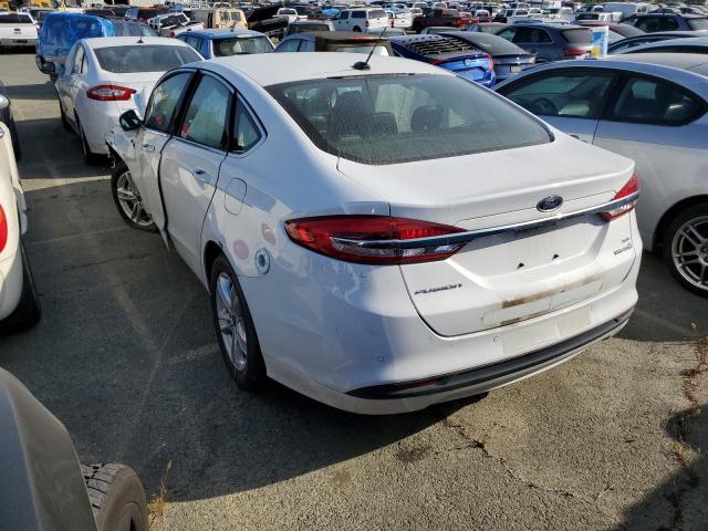 3FA6P0LU2JR281875 - 2018 FORD FUSION SE HYBRID WHITE photo 2