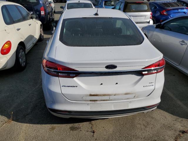 3FA6P0LU2JR281875 - 2018 FORD FUSION SE HYBRID WHITE photo 6