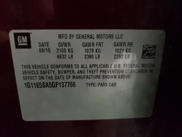 1G11E5SA5GF137766 - 2016 CHEVROLET MALIBU LIM LTZ MAROON photo 13