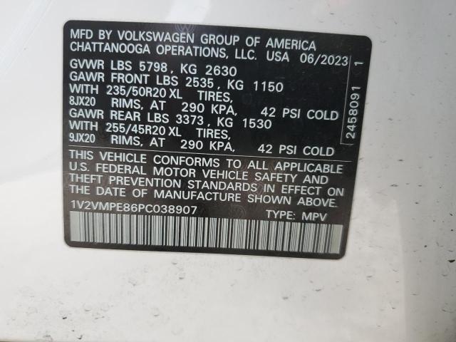 1V2VMPE86PC038907 - 2023 VOLKSWAGEN ID.4 PRO S თეთრი ფოტო 13