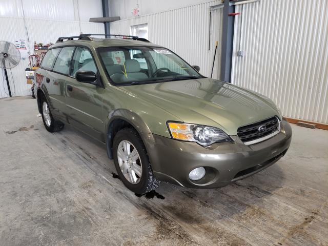 4S4BP61C257373082 - 2005 SUBARU LEGACY OUTBACK 2.5I GREEN photo 1