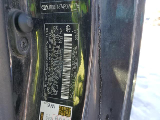 JTKDE167490297776 - 2009 TOYOTA SCION TC შავი ფოტო 13