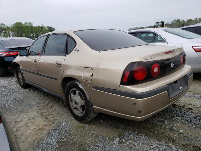 2G1WF52E259121956 - 2005 CHEVROLET IMPALA GOLD photo 2