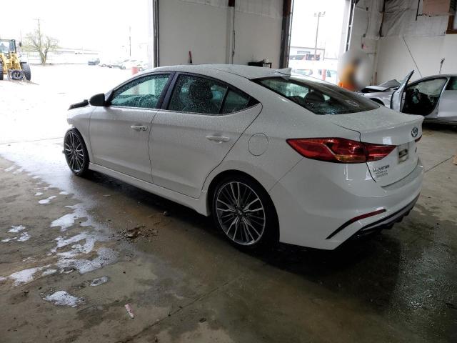 KMHD04LBXJU586315 - 2018 HYUNDAI ELANTRA SPORT WHITE photo 2