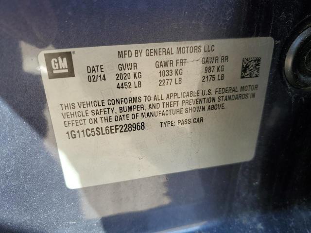 1G11C5SL6EF228968 - 2014 CHEVROLET MALIBU 1LT BLUE photo 12