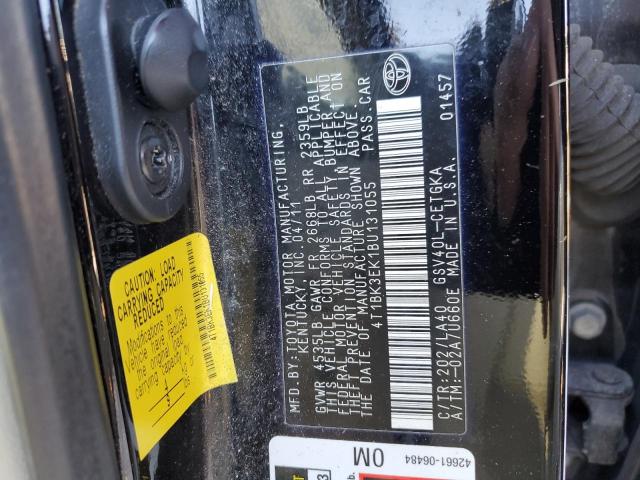 4T1BK3EK1BU131055 - 2011 TOYOTA CAMRY SE 黑色 照片 12