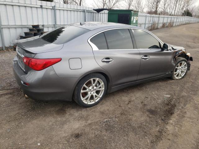 JN1BV7AR6EM683471 - 2014 INFINITI Q50 BASE GRAY photo 3