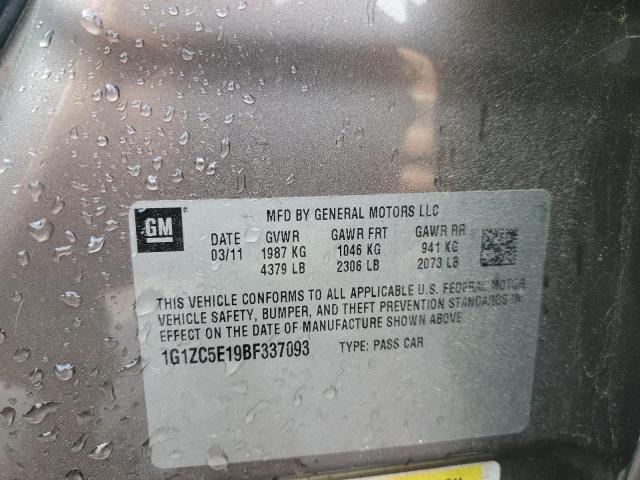1G1ZC5E19BF337093 - 2011 CHEVROLET MALIBU 1LT TAN photo 12