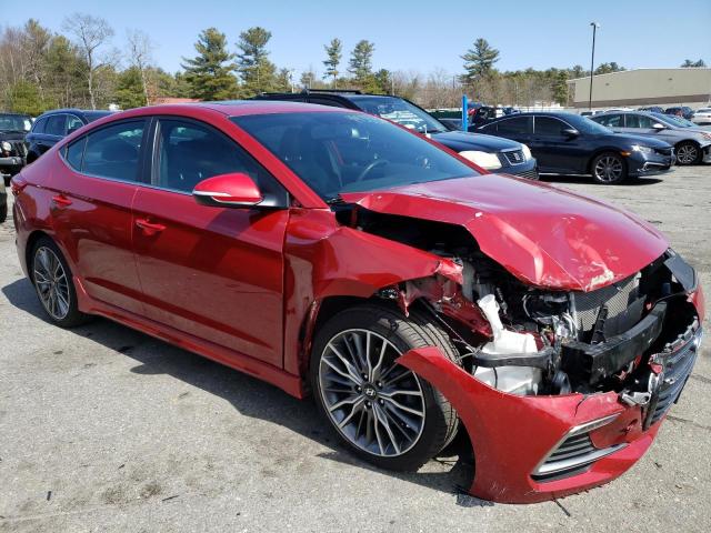 KMHD04LB1HU358035 - 2017 HYUNDAI ELANTRA SPORT RED photo 4