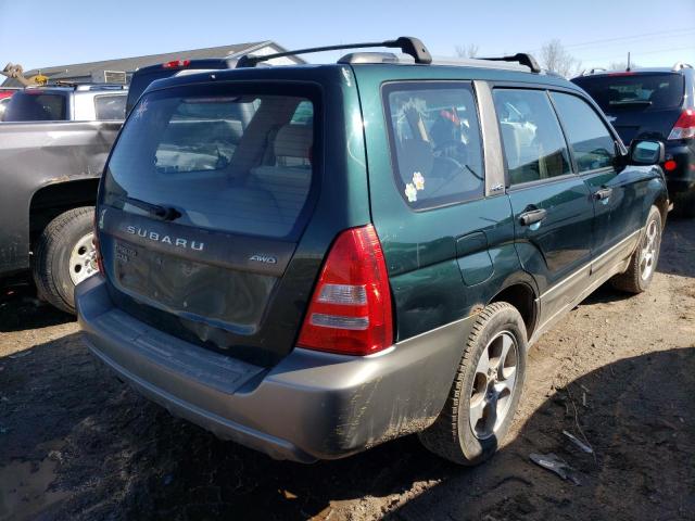 JF1SG65664H766123 - 2004 SUBARU FORESTER 2.5XS GREEN photo 3