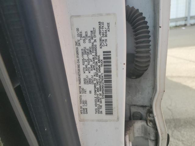 5TEGM92NX1Z760471 - 2001 TOYOTA TACOMA DOUBLE CAB PRERUNNER WHITE photo 12