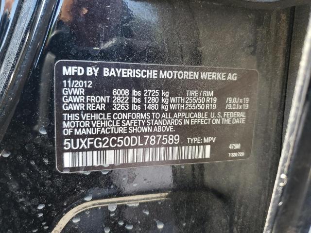 5UXFG2C50DL787589 - 2013 BMW X6 XDRIVE35I BLACK photo 13