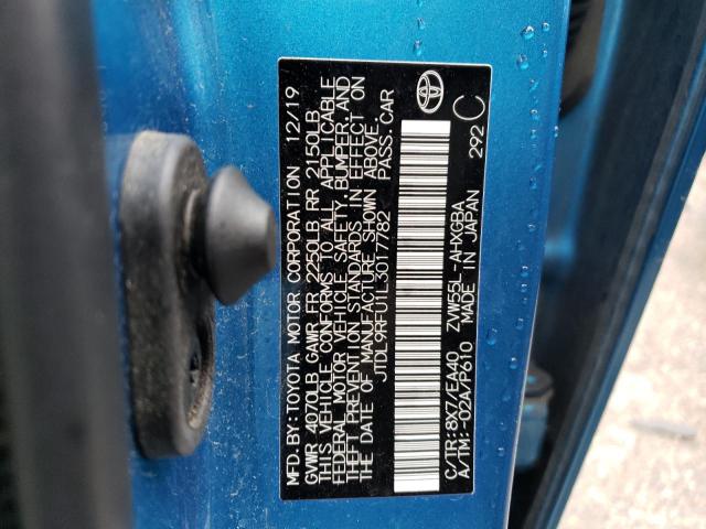 JTDL9RFU1L3017782 - 2020 TOYOTA PRIUS LE BLUE photo 12