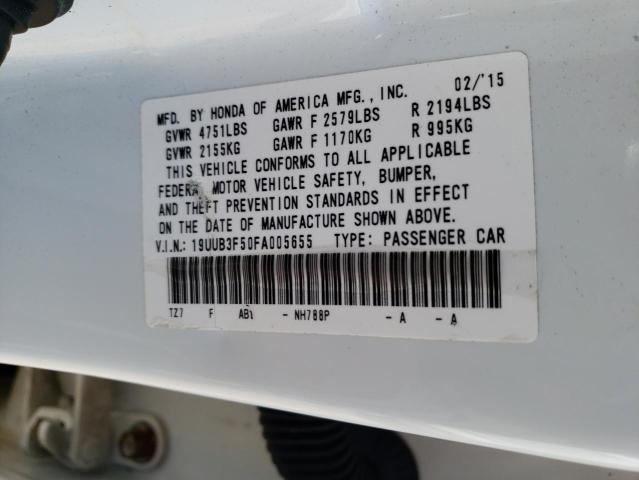 19UUB3F50FA005655 - 2015 ACURA TLX TECH WHITE photo 13