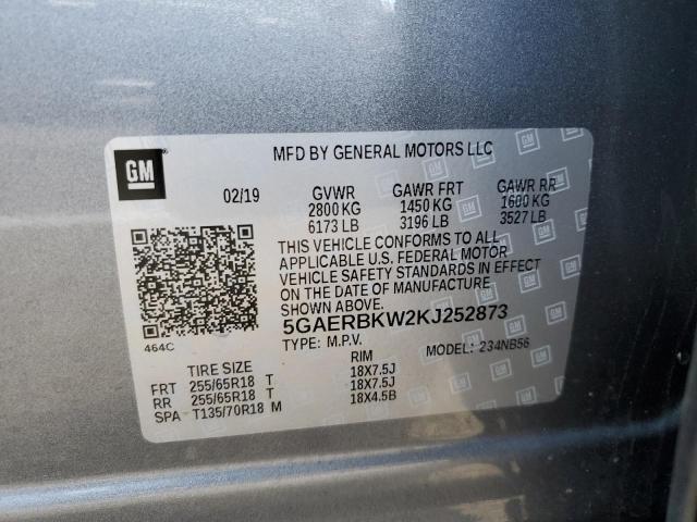 5GAERBKW2KJ252873 - 2019 BUICK ENCLAVE ESSENCE 灰色 照片 13