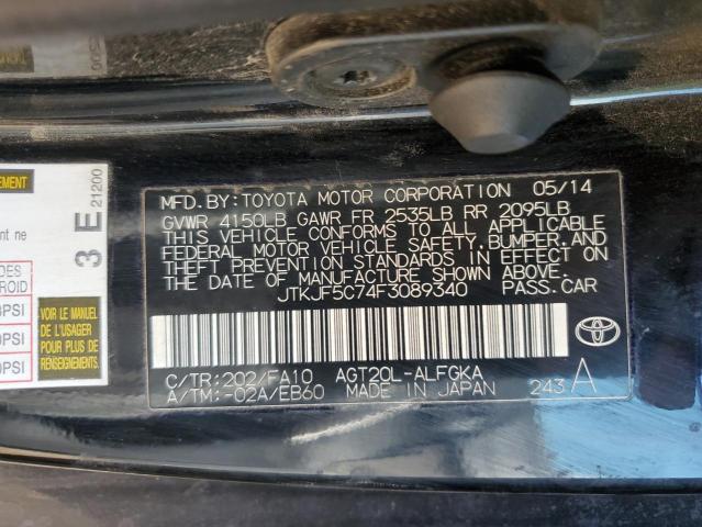 JTKJF5C74F3089340 - 2015 TOYOTA SCION TC შავი ფოტო 13