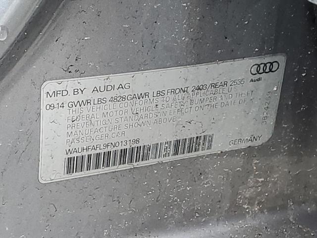 WAUHFAFL9FN013198 - 2015 AUDI A4 PREMIUM PLUS GRAY photo 12