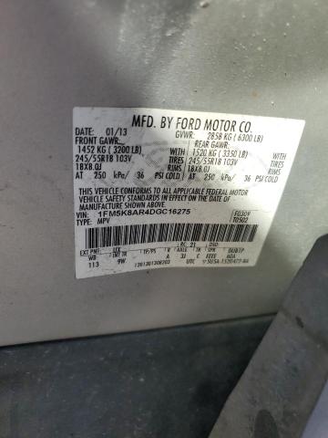 1FM5K8AR4DGC16275 - 2013 FORD EXPLORER POLICE INTERCEPTOR 银色 照片 12