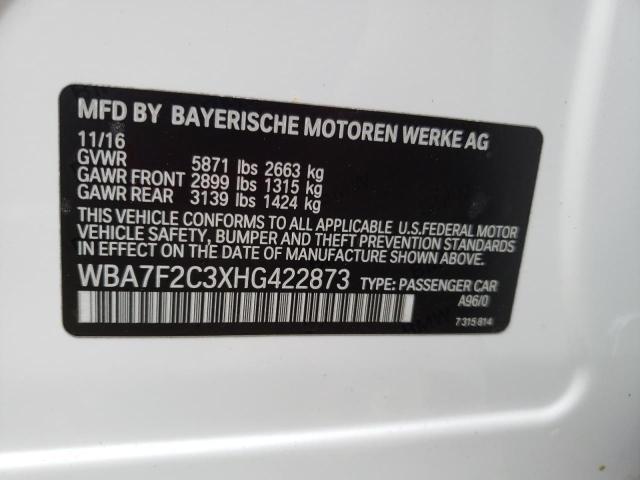 WBA7F2C3XHG422873 - 2017 BMW ALPINA B7 XI Ağ foto 12