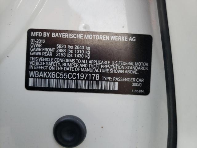 WBAKX6C55CC197178 - 2012 BMW 750 I WHITE photo 13