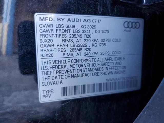 WA1VAAF75JD006121 - 2018 AUDI Q7 PRESTIGE 黑色 照片 13