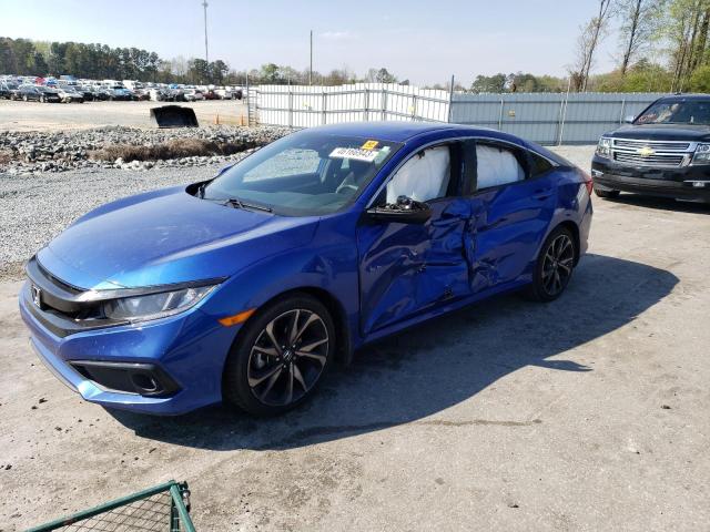 2HGFC2F87KH513644 - 2019 HONDA CIVIC SPORT BLUE photo 1