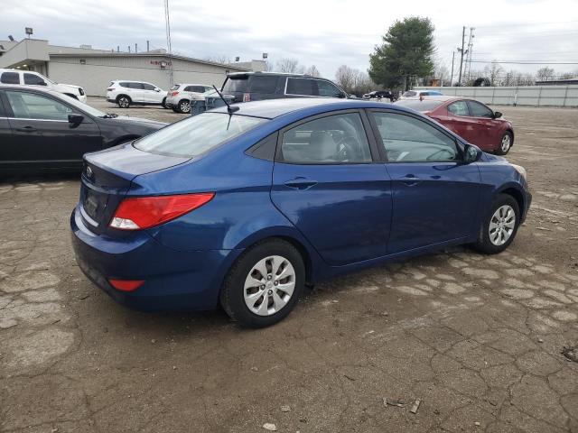 KMHCT4AE0GU080341 - 2016 HYUNDAI ACCENT SE BLUE photo 3