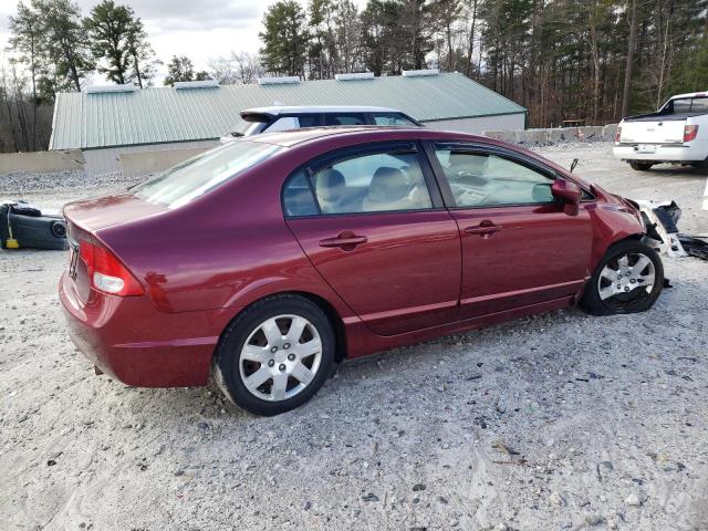 2HGFA16569H529995 - 2009 HONDA CIVIC LX BURGUNDY photo 3