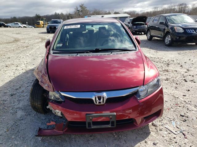 2HGFA16569H529995 - 2009 HONDA CIVIC LX BURGUNDY photo 5