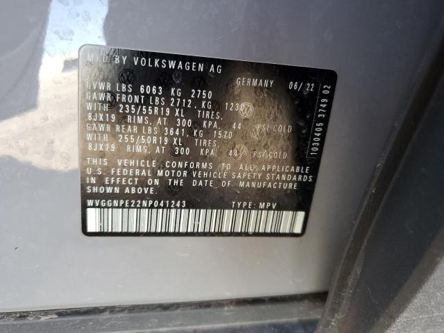 WVGGNPE22NP041243 - 2022 VOLKSWAGEN ID.4 PRO S Boz foto 12