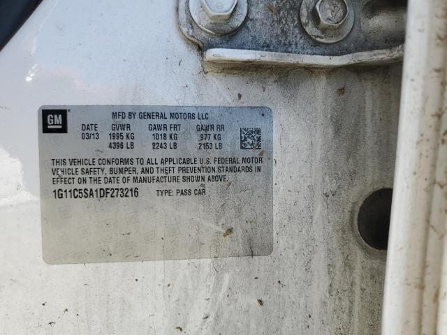 1G11C5SA1DF273216 - 2013 CHEVROLET MALIBU 1LT 白色 照片 12