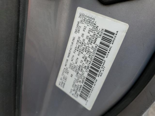 5TBBT4418YS105042 - 2000 TOYOTA TUNDRA ACCESS CAB ნაცრისფერი ფოტო 12