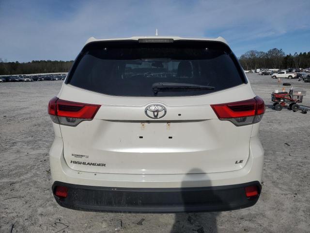 5TDZZRFH5KS302804 - 2019 TOYOTA HIGHLANDER LE WHITE photo 6