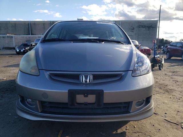 JHMGD38627S065040 - 2007 HONDA FIT S GRAY photo 5