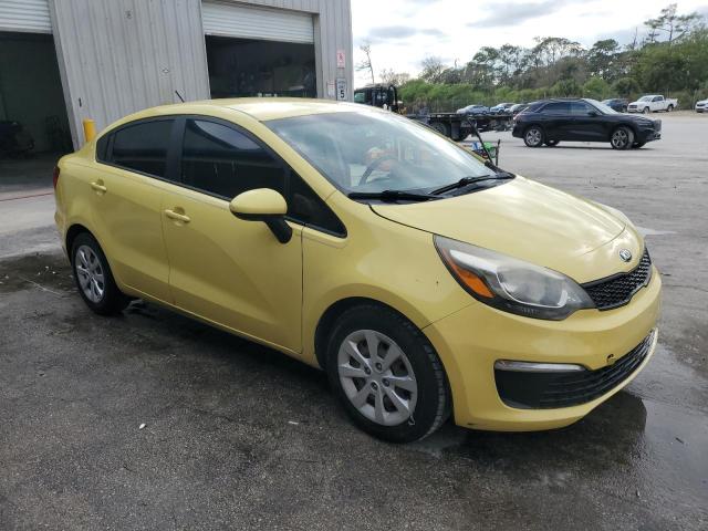 KNADM4A30G6577329 - 2016 KIA RIO LX YELLOW photo 4