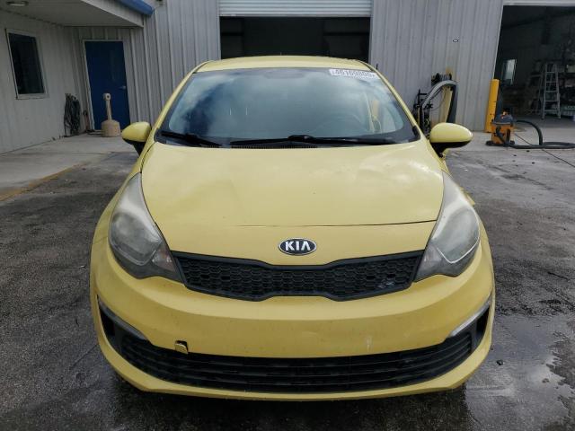 KNADM4A30G6577329 - 2016 KIA RIO LX YELLOW photo 5
