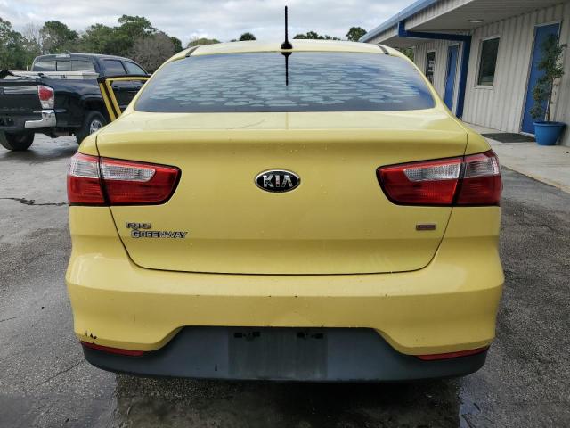 KNADM4A30G6577329 - 2016 KIA RIO LX YELLOW photo 6